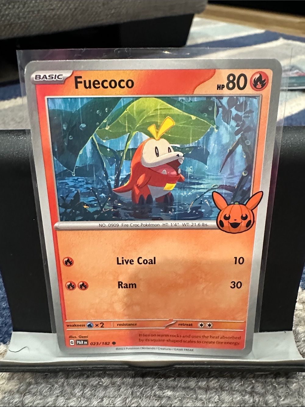 Pokemon Fuecoco Trading Card - Red, Orange, Yellow
